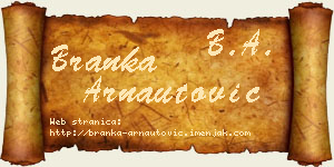 Branka Arnautović vizit kartica